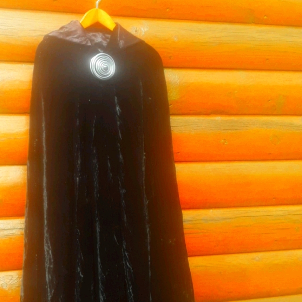 ⚜️ Vtg BLACK VELVET CAPE OPERA COAT 1940 EPLVC